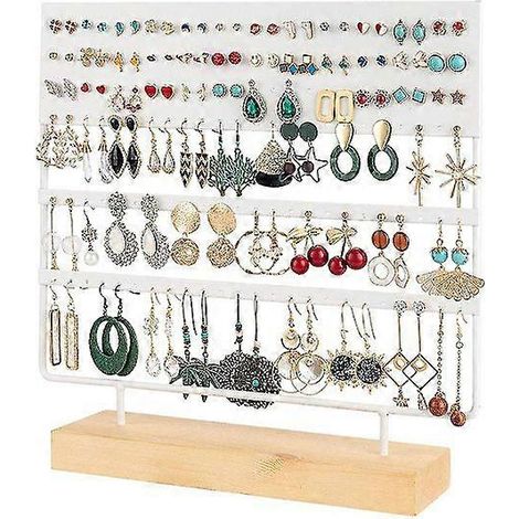 Présentoir à boucles d'oreilles à 3 niveaux, organisateur de bijoux (1/5)