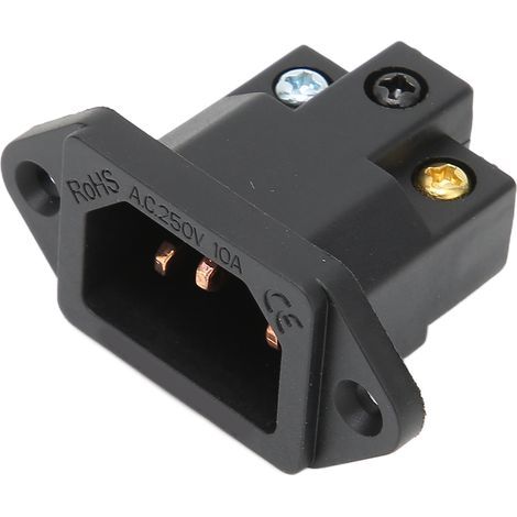 Monosaudio IB70(C) Prise d'alimentation femelle IEC en cuivre pur, montage sur panneau, connecteur d'alimentation, 100-250 V (1/5)