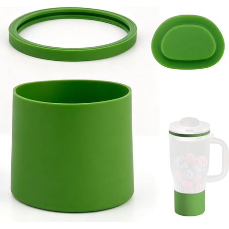 3pcs Rechange Compatibles avec le Blender Personnel BlendBoss, Joint D’étanchéité et Bouchon en Silicone pour Gobelet Individuel à Smoothie Accessoires Anti-Fuites (Vert) (1/5)