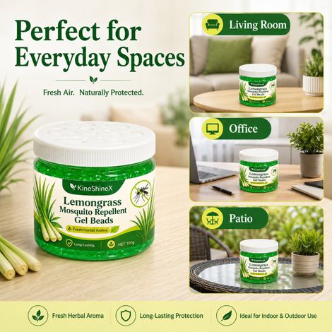 KineShineX Citronella Mosquito Repellent Beads - Long-lasting Fresh Fragrance for Home Use, Suitable for Bedrooms, Living Rooms, and Offices (1/4)