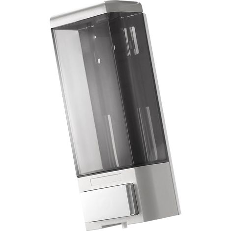 Distributeur de savon liquide mural manuel pour flacon unique de 500 ml, idéal pour les salles de bain, les hôpitaux, les maisons, les hôtels, les bureaux et les écoles. (1/5)
