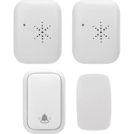 Sonnette puissante avec 38 tonalités et 4 niveaux de volume, sonnette sans fil étanche avec récepteur à brancher et alertes LED-AquaForge