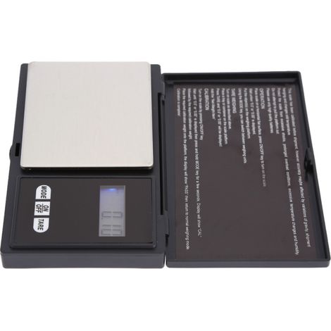 Mini balance pour bijoux numérique électronique bleu haute précision, portable, 650 g/0,1 g, écran LCD de poche, g/gn/oz/ozt/ct/t/dwt (1/4)
