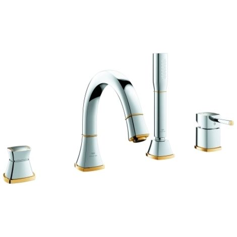 Grohe Grandera Miscelatore monocomando bordo vasca a 4 fori Cromo, oro, 29418IG0 (1/2)