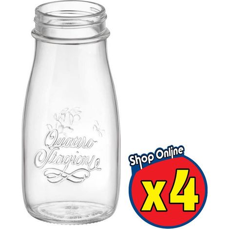 BORMIOLI QUATTRO STAGIONI SET 4 BOTTIGLIE DA 400 ML CON 6 TAPPI 56 MM (1/5)