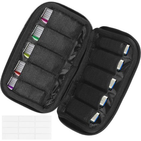 Etui de Rangement pour Clé USB, Sac de Rangement pour Clé USB avec 10 Emplacements per Memory Stick/Memoria, adatto per i viaggi, l'ufficio e la CASA (1/5)