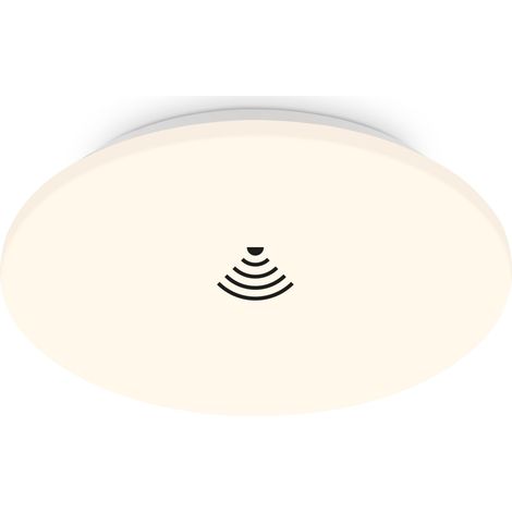 Plafonnier LED avec détecteur de mouvement, lumière blanche chaude, plafonnier LED, lampe de cuisine, chambre d'enfant, 350x60 mm (DxH) blanc (1/5)