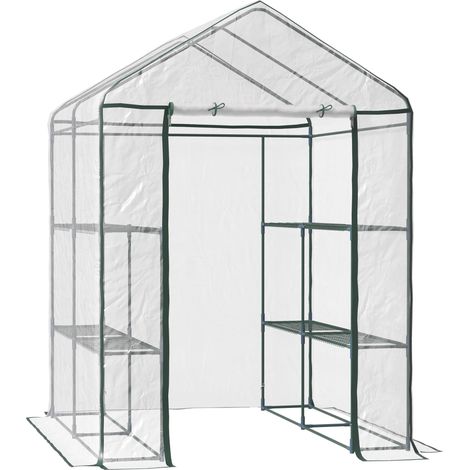 Serra da giardino easycomfort greenhouse acciaio 143x195 cm (1/5)
