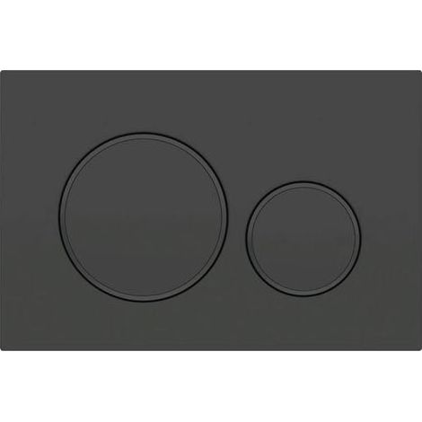 wall light to the plate of actionnement Geberit Sigma20 for double flush of water : laquee black mate, coating easy to clean, black (115.882.16.1) (1/4)