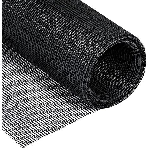 Mosquitera para ventana de 122 cm x 252 cm, recortable a medida, repelente de insectos y mosquitos - Negra (1/4)