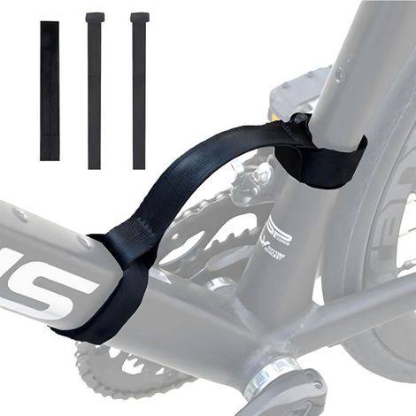 Set mit 2 Fahrradtragegriffen aus robustem, schwarzem Nylon. Für Outdoor-Fans.