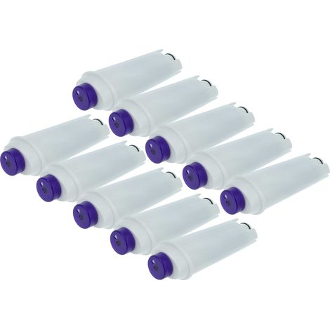 vhbw 10x filtro dell'acqua compatibile con DeLonghi ESAM 5500.T, ESAM 66, ESAM 6600 macchina da caffè automatica, macchinetta per espresso - bianco / blu