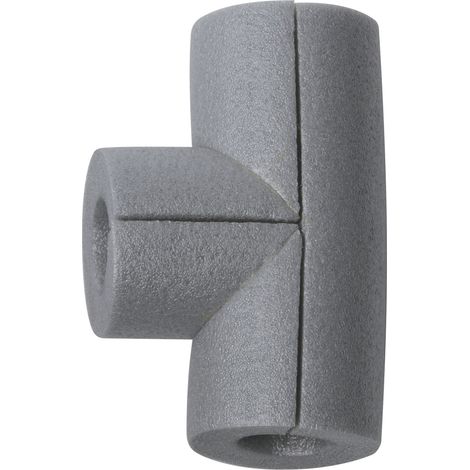 CLIMAPOR Raccord en T pour gaine d'isolation - PE - gris - 15/13 - épaisseur paroi 13 mm - 5 pces