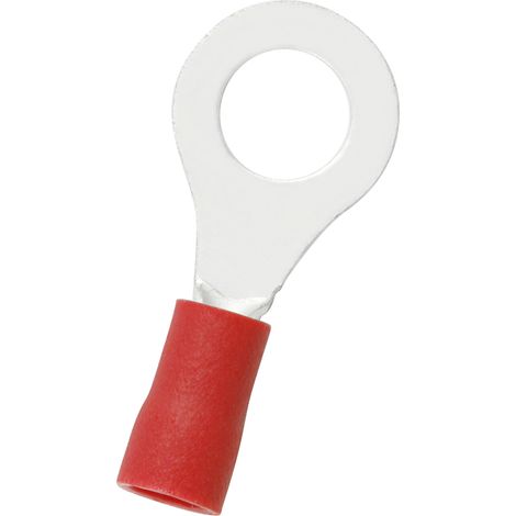 Cosses à œillet RS PRO, Isolé, Rouge, 1.5mm², 6.4mm, 11.6mm
