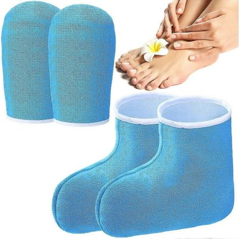 Gants de paraffine chauffants et moufles, soin spa chaud des mains pour femme, gants et chaussons de cire (1/5)