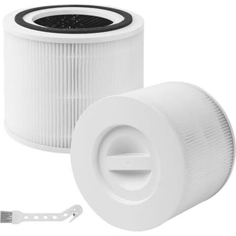filtres HEPA pour Levoit Core 300 / Core 300S / Core 300-RF, filtres HEPA H13 3 en 1 à charbon actif, filtrent 99,97 % des allergènes de poussière et de pollen, conviennent aux person (1/4)