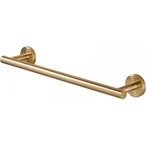 1pc Barre porte-serviettes pour salle de bain à , XU,fixation murale en acier inoxydable304 Doré brossé 40 cm - KZQ (1/3)