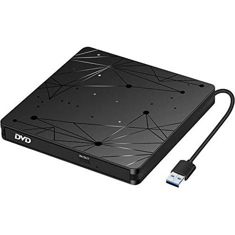 unidad de DVD externa, grabadora de CD/DVD USB 3.0 delgada, lectora y grabadora, para ordenadores portátiles y de sobremesa. (1/5)