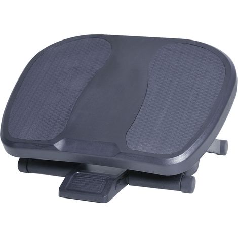 Repose-pieds ergonomique de bureau, réglable en hauteur et en inclinaison, 45 x 34 cm, gris
