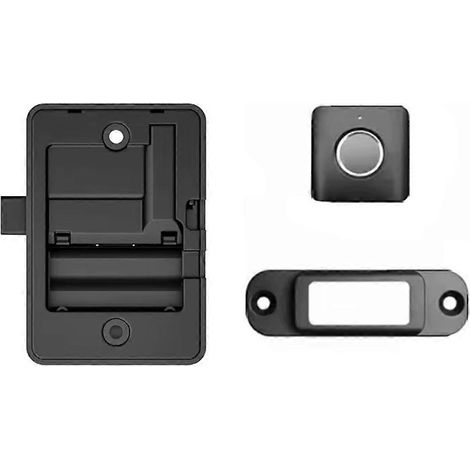 Serrure de tiroir compacte en ABS avec lecteur d'empreintes digitales, sécurité biométrique intelligente pour armoires, casiers à chaussures et classeurs. Installation facile. (1/5)