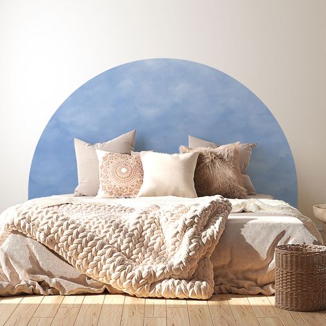 Stickers tête de lit - Couleur tendance - 160 x 130 cm - Pour lits (120 à 140 cm) - Adhésif MAT (1/2)