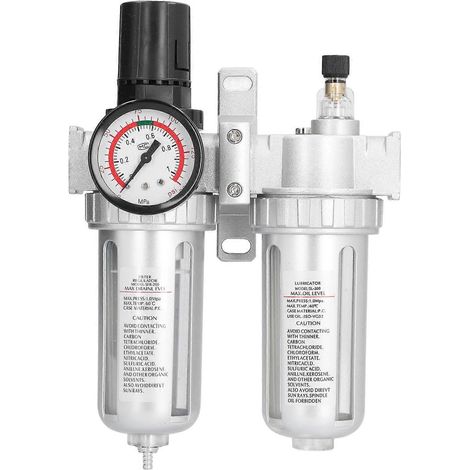 Luftfilter-Druckregler-Set aus Aluminiumlegierung mit Wasser-Öl-Abscheider und Manometer für Maschinenbau