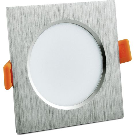 Faretto LED incasso 7W quadrato argento 3000K Venus (1/5)