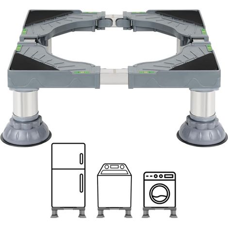 Elevador para lavadora y electrodomésticos Winter Shore blanco - Elevador universal para estufa, secadora y mini refrigerador - Base elevada resistente para lavadora con patas de acero sólidas y antid (1/4)