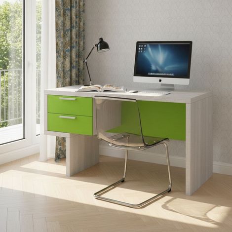 Scrivania di design - Soluzione perfetta per il tuo studio - Rovere rock e Verde mela