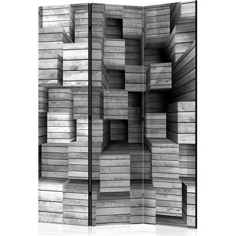 Paravent 3 Volets "Grey Precision" 135x172cm (1/2)