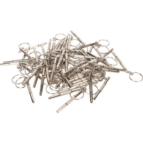 Ensemble de 50 mini tournevis portables multifonctionnels pour lunettes, téléphones portables et montres – un outil pour réparer lunettes, téléphones portables et montres. (1/5)