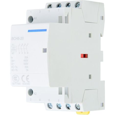 Contacteur AC domestique 4P 20A 2NO 2NC, montage sur Rail DIN (220V/230V) (1/5)