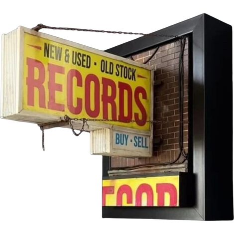 Veilleuse Forme De Boutique De Disques - Lampe Murale En Résine - Pour Chambre À Coucher - Idée Cadeau Pour Amateurs De Musique Et Collectionneurs De Vinyles - 1 Pièce (1/5)