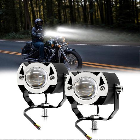 Motorrad-LED-Fahrleuchten, 60 W, 6000 K/3000 K, superhelle Scheinwerfer, wasserdichte Nebelscheinwerfer für Auto