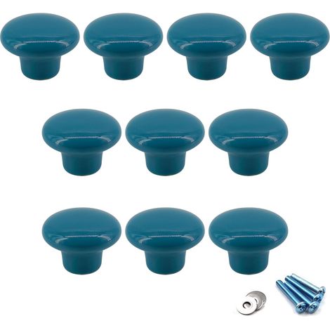 Poignées et Boutons de tiroir ceramique poignée de Meuble Porte Bouton pour la Chambre des Enfants Pack de 10 (Vient avec des vis) (1/5)