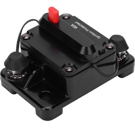 Porte-fusible à réarmement automatique, en cuivre, étanche, disjoncteur automatique, rouge, 12-42 V CC, 40 A (1/5)