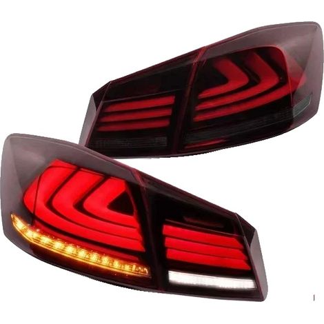 Gruppo ottico posteriore, LED integrato, installazione plug and play, compatibile con i fanali posteriori della Honda Accord di nona generazione (2013-2015), colore rosso fumé. (1/2)