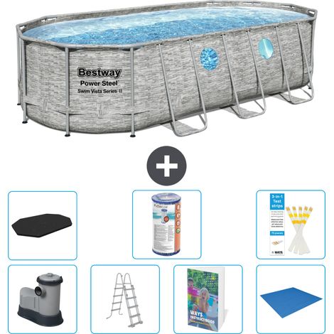 Bestway Power Steel Oval - 549x274x122 cm - 8-teilig S594