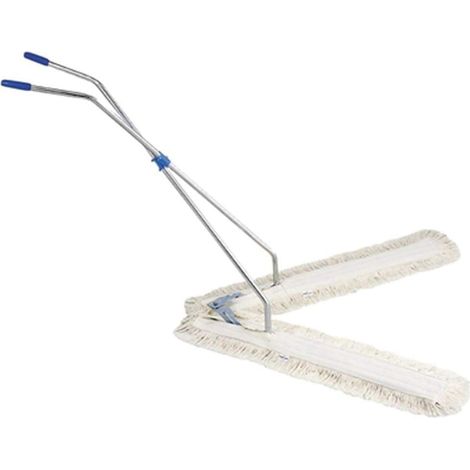 Balai ciseaux 2 x 100 cm – Franges 100% coton – Qualité supérieure – Pour sols durs et surfaces délicates – Brosserie Marchand