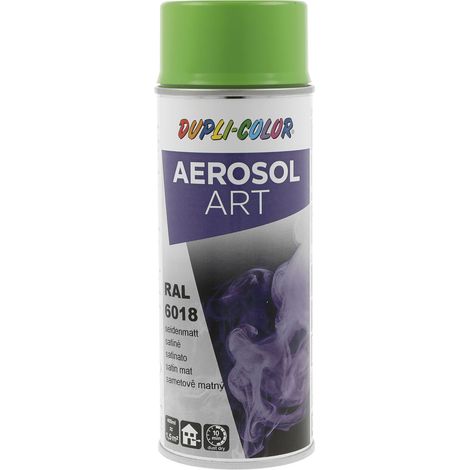 Dupli Color Aerosol Art Lackspray Graffiti Dose - wetterfest, lichtecht und UV-beständig - Graffiti-Spray 400ml, gelbgrün seidenmatt RAL 6018 (1/4)