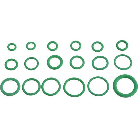 Assortiment de joints toriques universels, 270 pièces, 18 tailles de 7/81-28 cm de diamètre interal, joints toriques en caoutchouc vert pour plomberie, automobile, réparation générale (1/4)