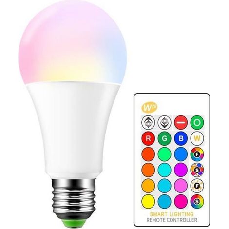 Ampoule LED E27 RGBW 15W - - Blanc froid - Compatible variateur (1/3)