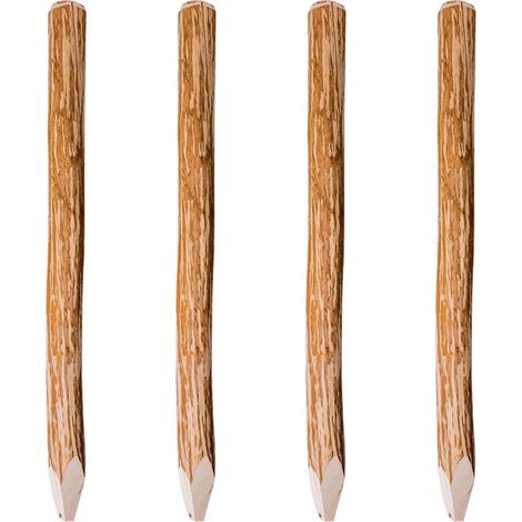 vidaXL Paletti di Recinzione a Punta 4 pz Legno Nocciolo 120 cm (1/3)