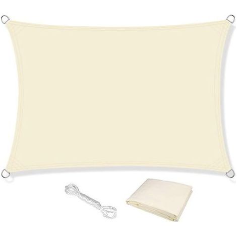 sonnensegel-2-5-x-3-m-polyethylen-hoher-dichte-120-g-m-wasserabweisend-98-uv-schutz-fur-garten-und-terrasse-creme-216212452 (1/5)