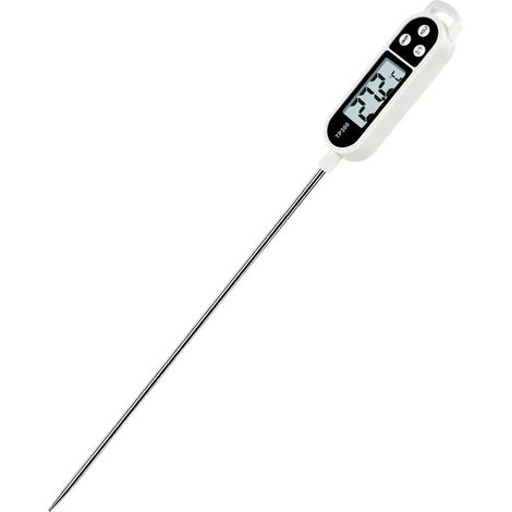 Thermomètre de Cuisson, Thermometre Cuisson à Lecture Instantané avec Sonde Longue et LCD Ecran, Thermometre Cuisine Numérique Thermomètre à Viande pour Cuisson, Viande, BBQ, Steak, Huile, Lait, Vin (1/5)