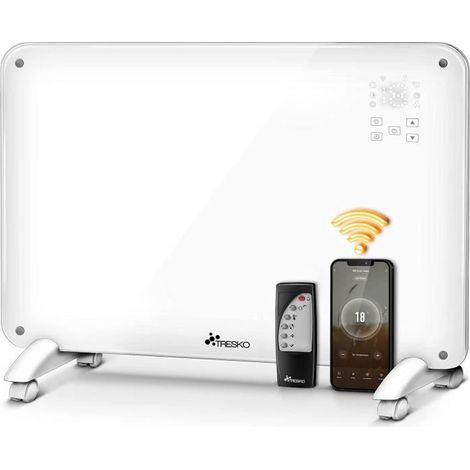 Radiateur Electrique - TRESKO - Mobile WiFi - App-Control - Affichage LED - Télécommande