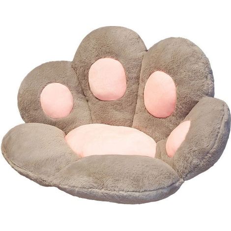 Coussin Forme Patte - 70 x 60 cm - Rembourrage Coton 7D - Anti-dérapant - Pour Chaise de Bureau, Canapé ou Sol - 1 Pièce (1/2)