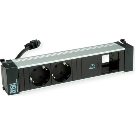 Bachmann POWER FRAME M regleta negra con puerto USB-C 30W