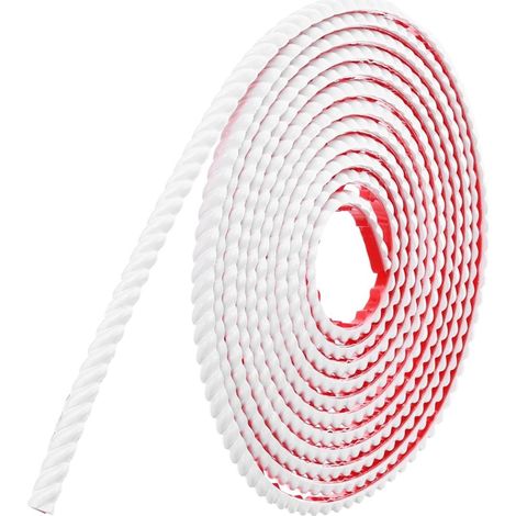 Bandes décoratives de 2 mètres de long pour bordures de papier peint, plafonds et décorations murales (10 mm, Blanc, 2 bandes). (1/5)