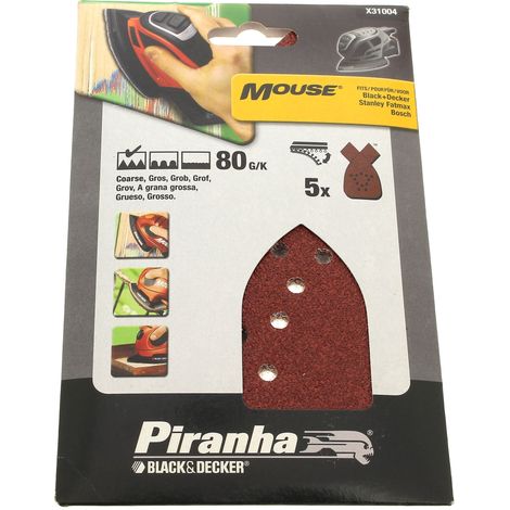 Abrasivi per topi 80g per 5 per levigatrice black & decker